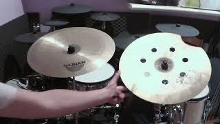 Sabian HHX china 18" comparison: modified vs unmodified