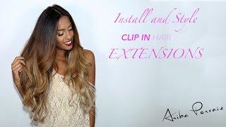 Install and Style Clip-In Hair Extensions - HAIR TUTORIAL | ARIBA PERVAIZ