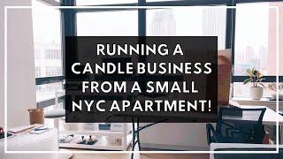 RUNNING A CANDLE BUSINESS FROM A SMALL NYC APT! | How I Store & Organize My Candle Supplies