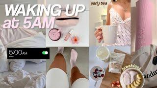 WAKING UP AT 5AMproductive morning habits + “that girl” morning & skincare!