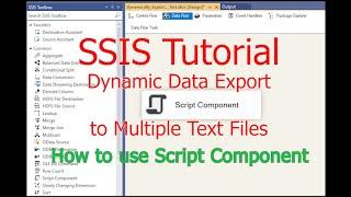 SSIS Tutorial - How to use Script Component dynamically export data to multiple text files.