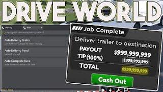 BEST Roblox Drive World Script Hack | AUTOFARM 10,000,000 Per Minute & More |PASTEBIN 2024