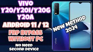 Vivo Y20A/Y20/Y20i/Y20G Android 11/12 Frp Bypass Without Pc l How To Bypass Vivo Y20 Google Account