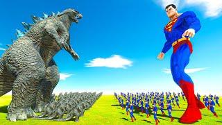 Monster King Godzilla VS Superman The Strongest Man - Animal Revolt Battle Simulator