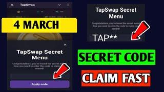 Tapswap Secret Menu Code | Tapswap Update | How to Find Tapswap Secret Menu Code | Tapswap Withdrawl