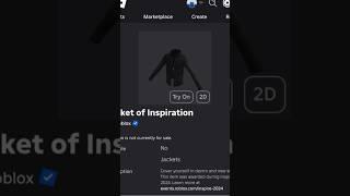 ( New Free Item ) How To Get Jacket of Inspiration ROBLOX ( 2024 ) DeanOfficial YT