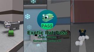 Cook Burgers Gamepass Review/Showcase | Exotic Rat Pass