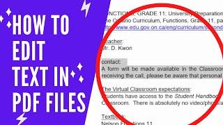 How To Edit Text in PDF Files | MAKE EASY