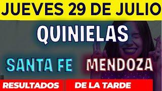 Resultados Quinielas Vespertinas de Santa Fe y Mendoza, Jueves 29 de Julio