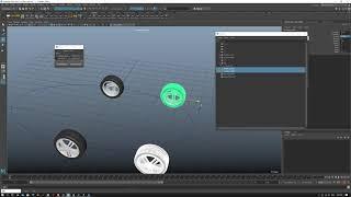 Easy Auto Wheel Rotate with script Maya tutorial