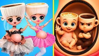 Балерина Капучино и Эспрессона Сеньора станут мамочками! Поделки для сестричек ЛОЛ ОМГ