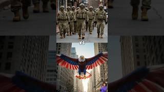 US Army vs Giant Food and Giant Eagle vs Superheroes (Superman, Spider-Man, Sonic, Hulk)