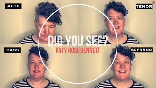 Did you see? (Acappella) by Katy Rose Bennett