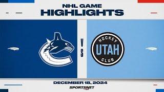 NHL Highlights | Canucks vs. Utah HC - December 18, 2024