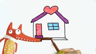 Bolalar uchun ertaklar uyini chizish / Drawing a fairy house for children