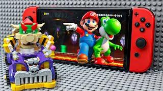 Lego Bowser enters the Nintendo Switch to stop Mario from saving Yoshi | Super Mario Odyssey Story