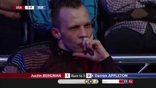 Justin Bergman vs Darren Appleton | 2015 Mosconi Cup