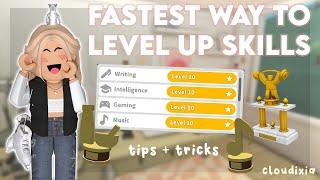 FASTEST way to LEVEL UP your SKILLS | bloxburg | cloudixia 