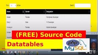 Use Datatable Jquery Plugin - PHP/MYSQL - AJAX