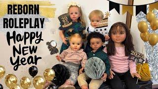 Reborn Dolls Celebrate New Years Day  Hello 2025    #reborns #roleplay #hello2025