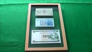 Framed bank notes
