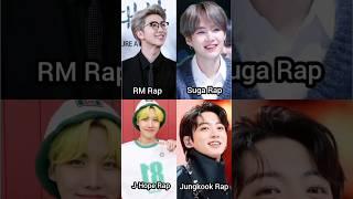 RM Vs Suga Vs J-Hope Vs Jungkook Rap #shorts #bts #kpop #jungkook