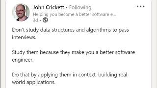 Don't learn Data Structures & Algorithms for Interviews?