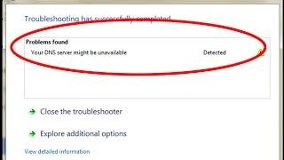 How to fix Your DNS server might be unavailable Error in windows 7/8/10