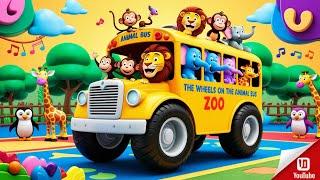 " Wheels on the Bus Go Round and Round! | Fun Kids Song & Nursery Rhymes Compilation! "