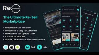 Recommerce - The Ultimate Re-Sell Marketplace | React Native template | Android & iOS | OLX Clone