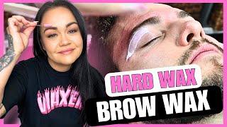 STEP BY STEP BROW SHAPING TUTORIAL FOR BEGINNERS | HARD WAX | MEN'S BROWS