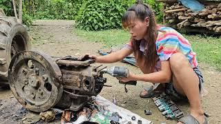 Blacksmith Girl & Diesel Engine Repair Genius Poor Farmer Tractor Maintenance, Tractor Restoration