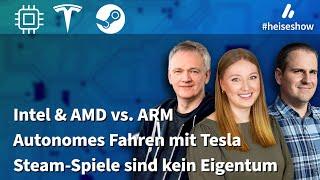 #heiseshow: Intel und AMD im Bündnis gegen ARM, Tesla, Steam und die Besitzfrage