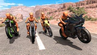 Motorbike Crashes #15 - BeamNG DRIVE | SmashChan