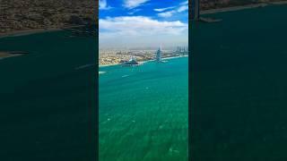 Dubai Helicopter tour view of Palm Jumeirah and Burj al Arab #shorts