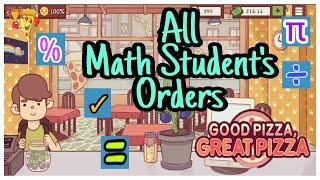 All Math Student's Orders - Good Pizza Great Pizza - Math Kid