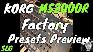 Korg MS2000R | Factory Presets Preview