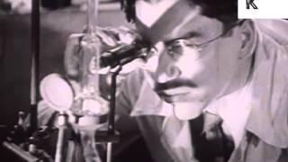 1930s Scientists at Work in Laboratory, Science, Research, Archive Footage