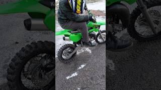 MY NEW DIRTBIKE  KX65 2 STROKE START UP SOUNDCHECK & ACCELERATION #kawasaki #kx65 #2stroke #shorts