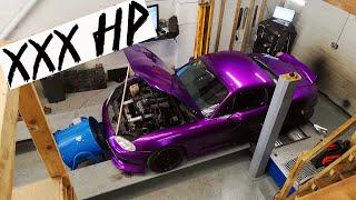 Drift turbo Miata dyno | Turbo MX5 dyno | Сколько сил в drift turbo Miata