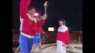 Sheffield World Student Games, Don Valley Stadium - Helen Sharman  Drops Flame (Full Version)