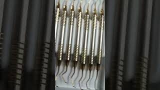 Gracey Curettes Set gold plasma coated FARHAN SURGICAL #trending