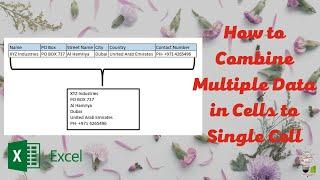 How to Combine Data from Multiple cells to Single Cell with Separate line