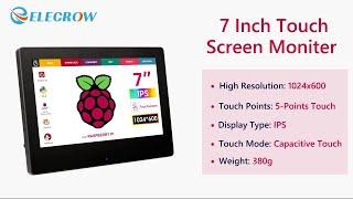 RC070P 7" Raspberry Pi Monitor IPS Touchscreen with Built-in Speaker & Stand | Elecrow