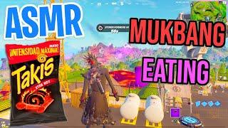 ASMR Gaming Fortnite  Mukbang Takis EXTRA HOT Eating  먹방  Relaxing Whispering 