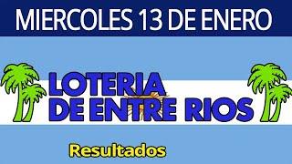 Resultado de LA QUINIELA DE ENTRE RIOS del  Miercoles 13 de Enero de 2021