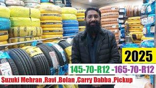 145-70-R12 -165-70-R12 ,Suzuki Mehran ,Ravi ,Bolan ,Carry Dabba ,Pickup Tyres Price in Pakistan 2025