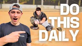 Baseball CATCHER DRILLS pregame routine (Do this EVERY DAY)