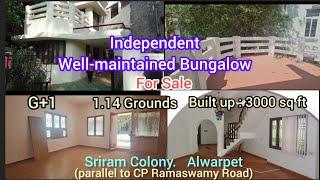 Grand Bungalow for Sale in Alwarpet | 1.14 Grounds | Prime Location - parallel to CP Ramasamy Road