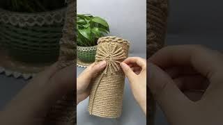 Decorative Jute Flower Vase | DIY Jute Flower Pot | Best out of waste Idea  using Jute